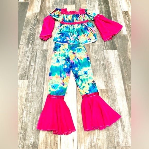 CHASING FIREFLIES Wishcraft Girl's HIPPIE CHICK 70's Halloween COSTUME sz 14 - Picture 13 of 13